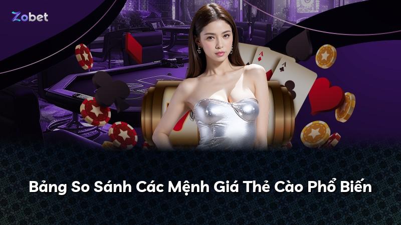 Bảng So Sánh Các Mệnh Giá Thẻ Cào Phổ Biến