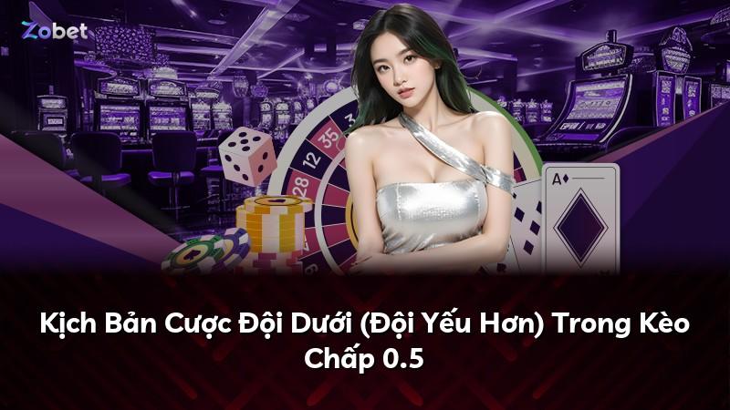 Kịch Bản Cược Đội Dưới (Đội Yếu Hơn) Trong Kèo Chấp 0.5